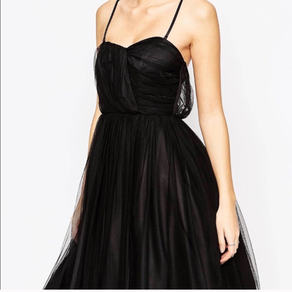 🎀 ASOS black tulle sweetheart top dress 🎀